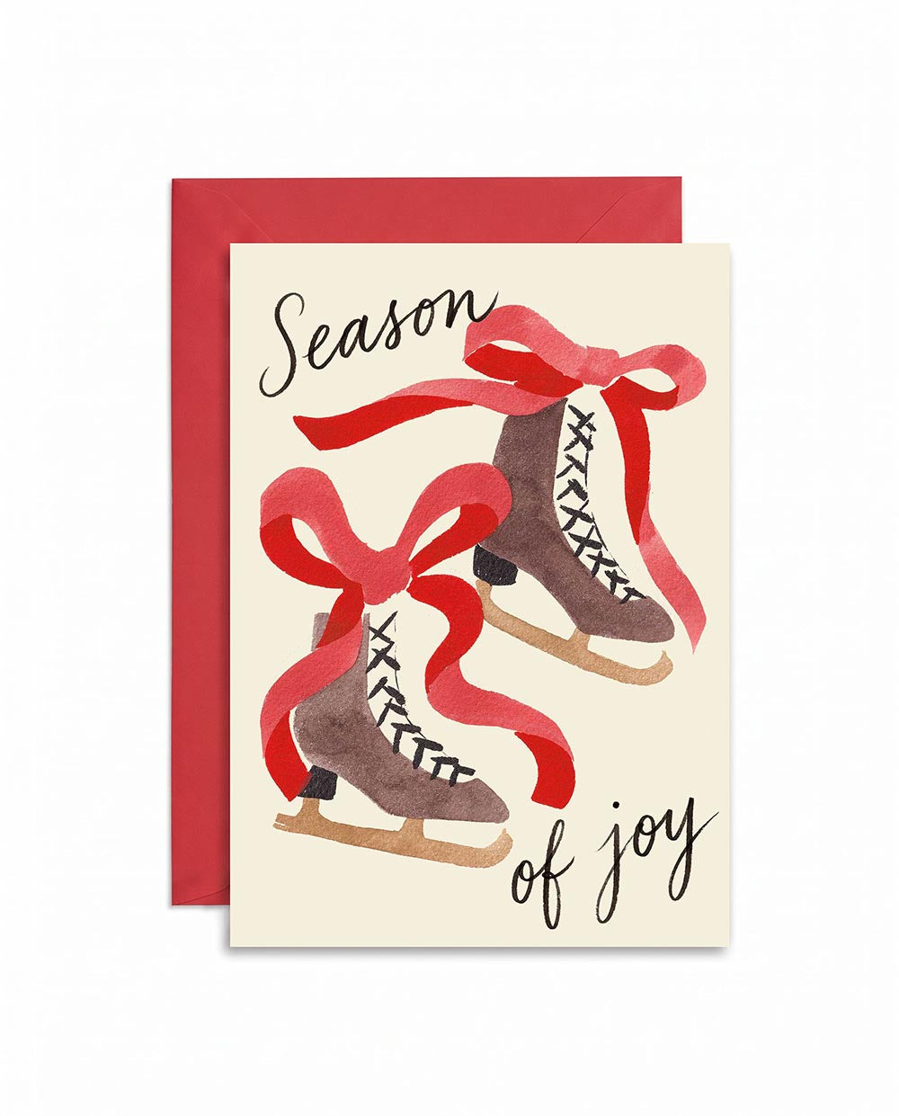 Ice Skates Holiday Card