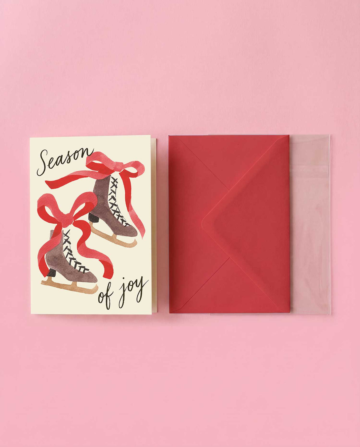 Ice Skates Holiday Card