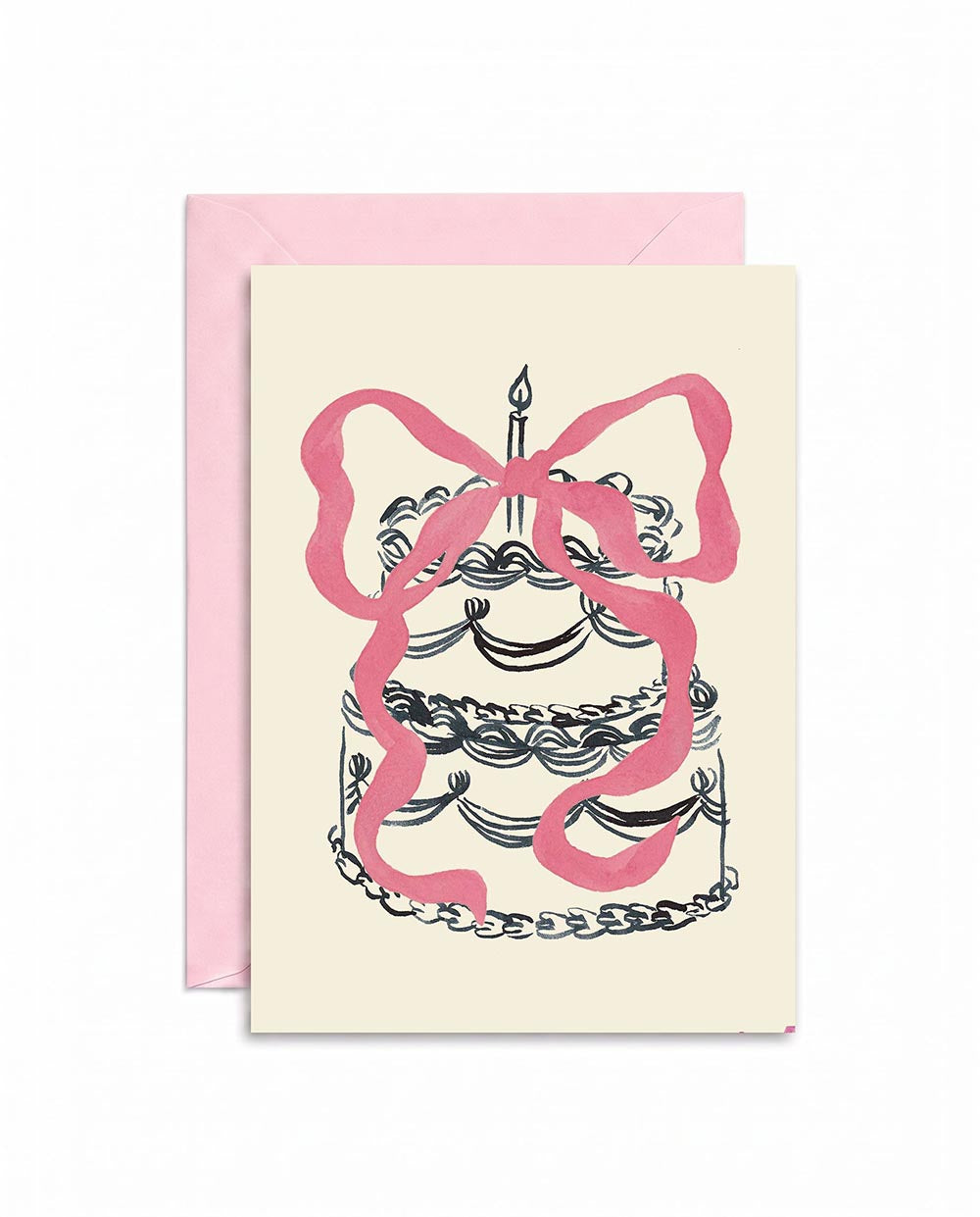 Ribbon Cake Birthday Card
