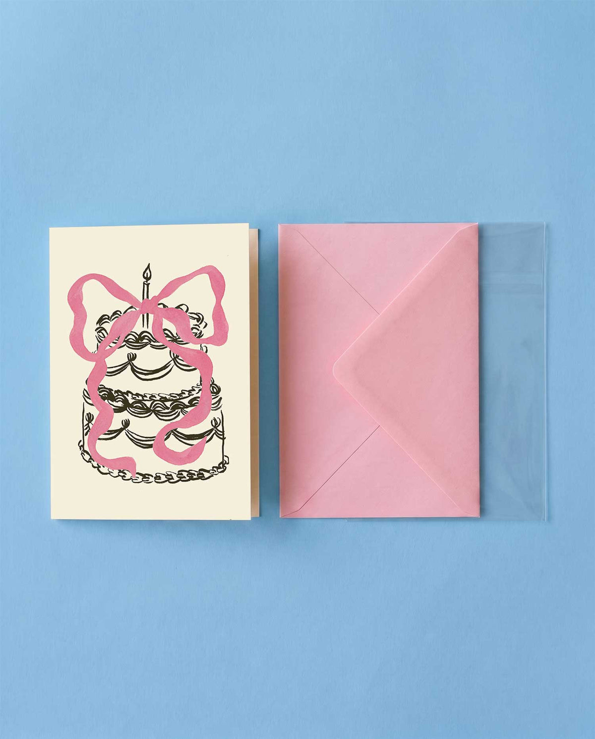 Ribbon Cake Birthday Card