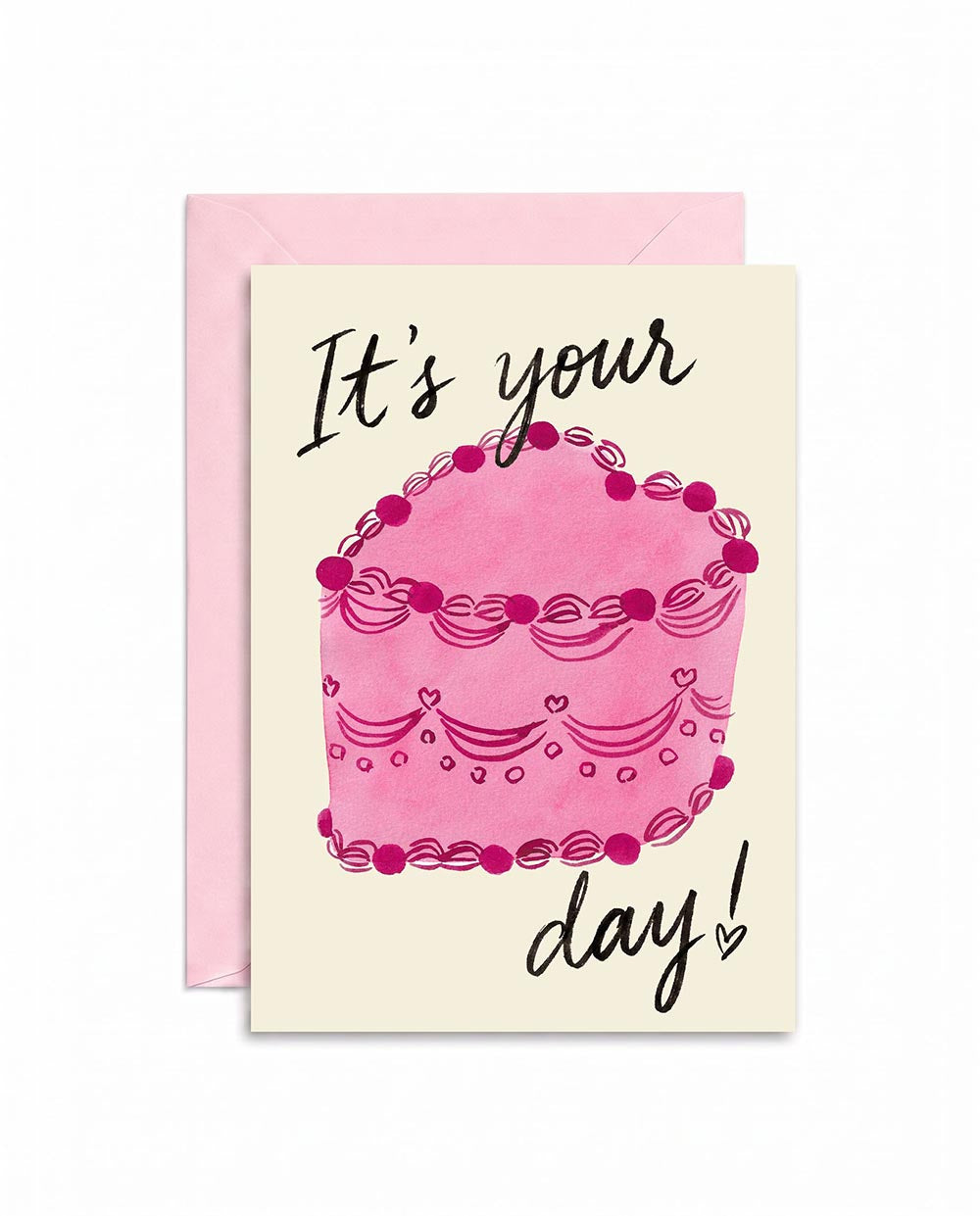 Heart Cake Birthday Card