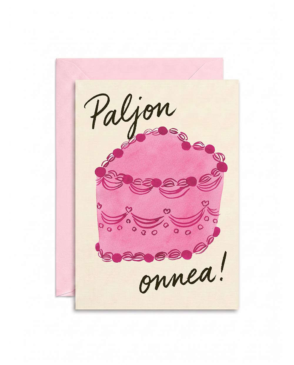 Heart Cake Birthday Card FI