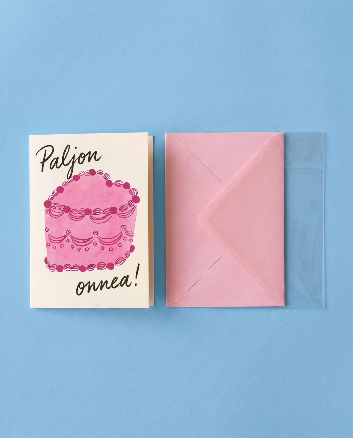 Heart Cake Birthday Card FI