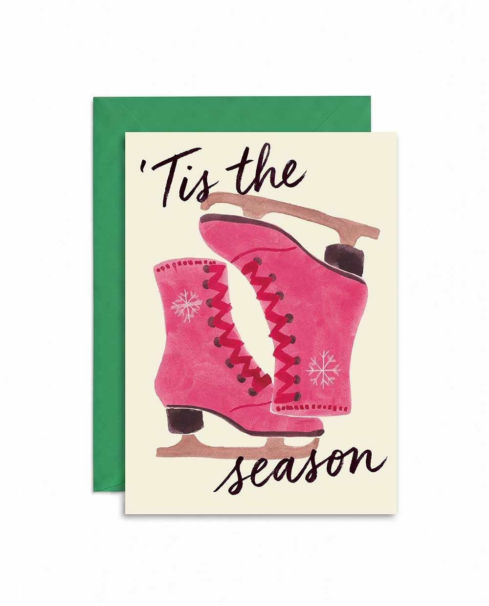 Ice Skates Holiday Card