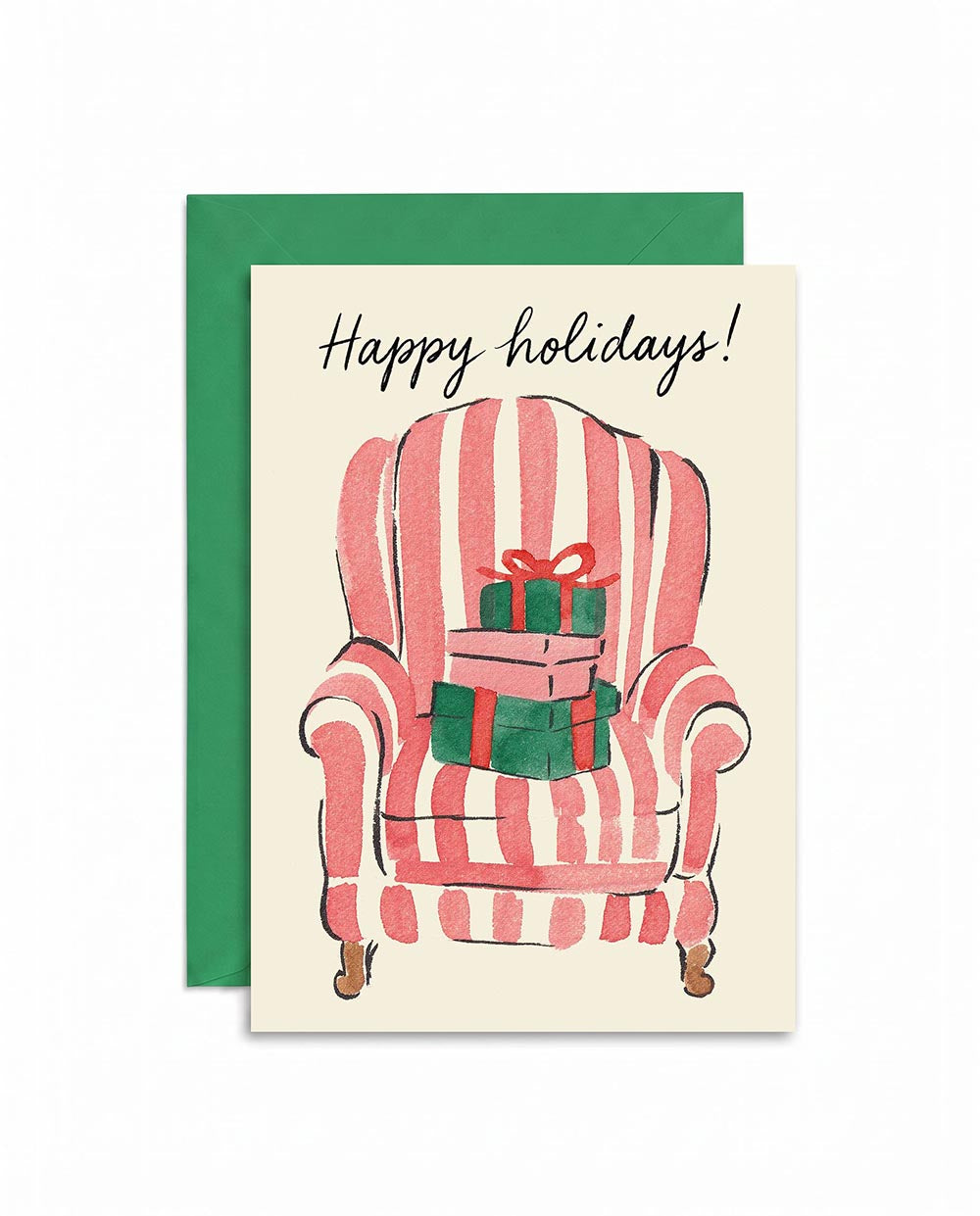 Striped Armchair Holiday Card