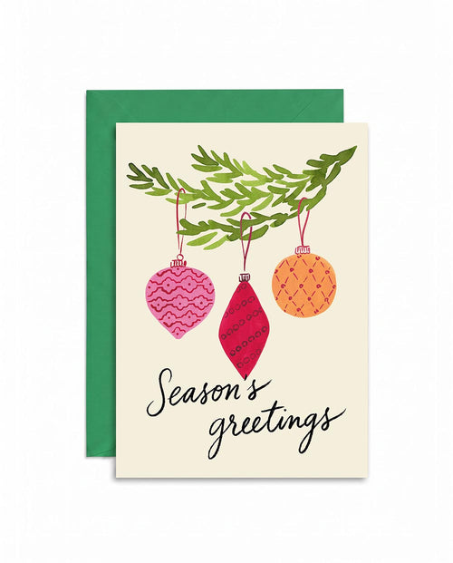 Christmas Baubles Holiday Card