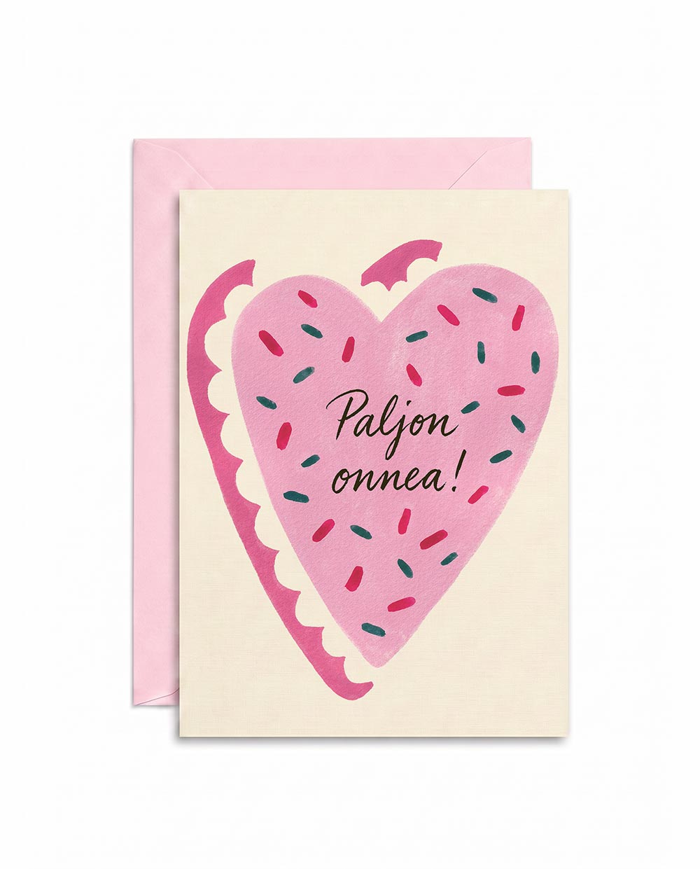 Heart Cake Birthday Card FI