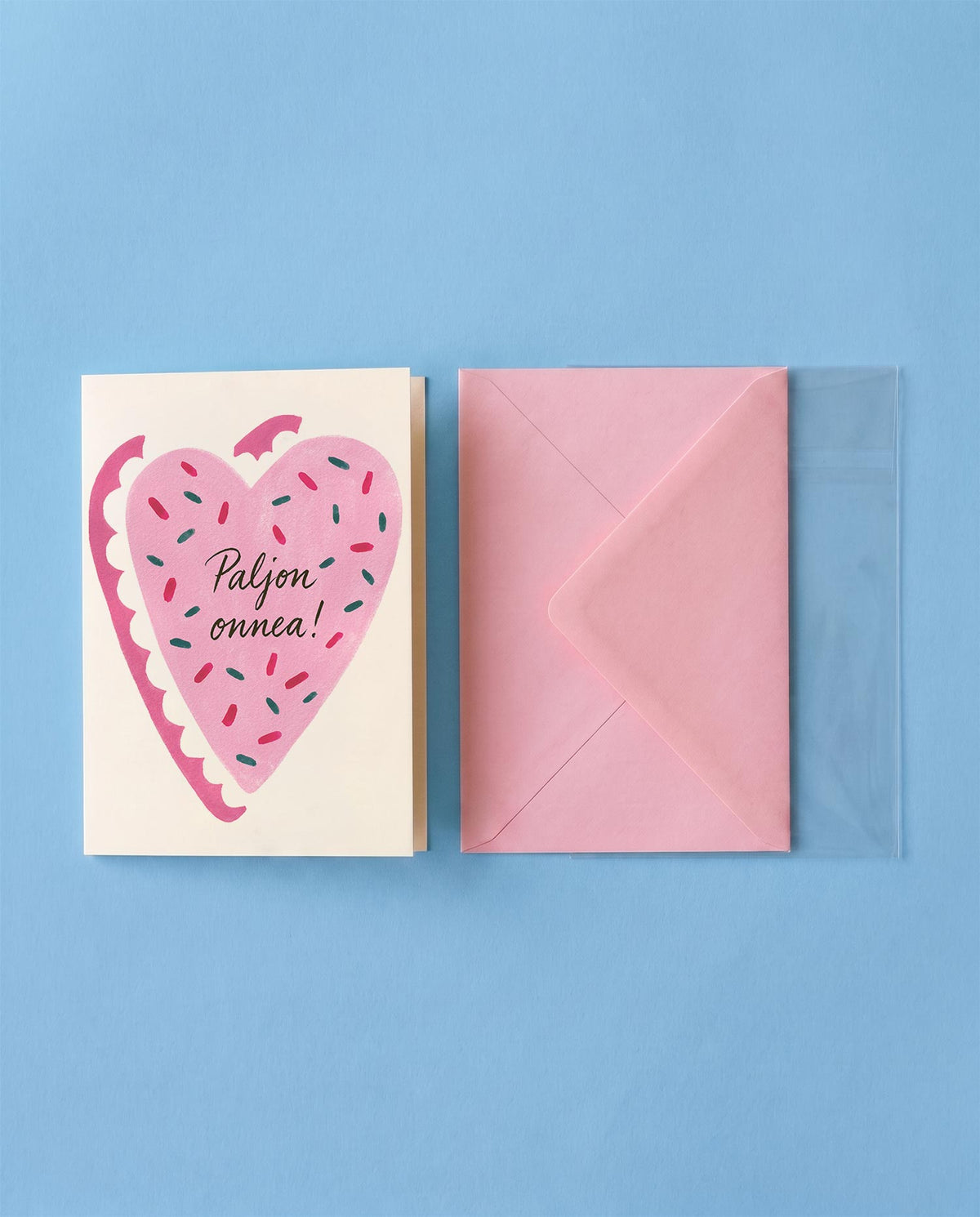 Heart Cake Birthday Card FI