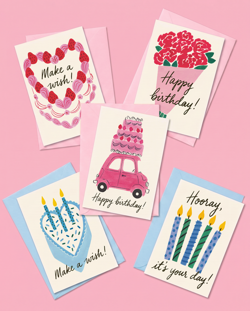 Birthday Card Set of 5 EN