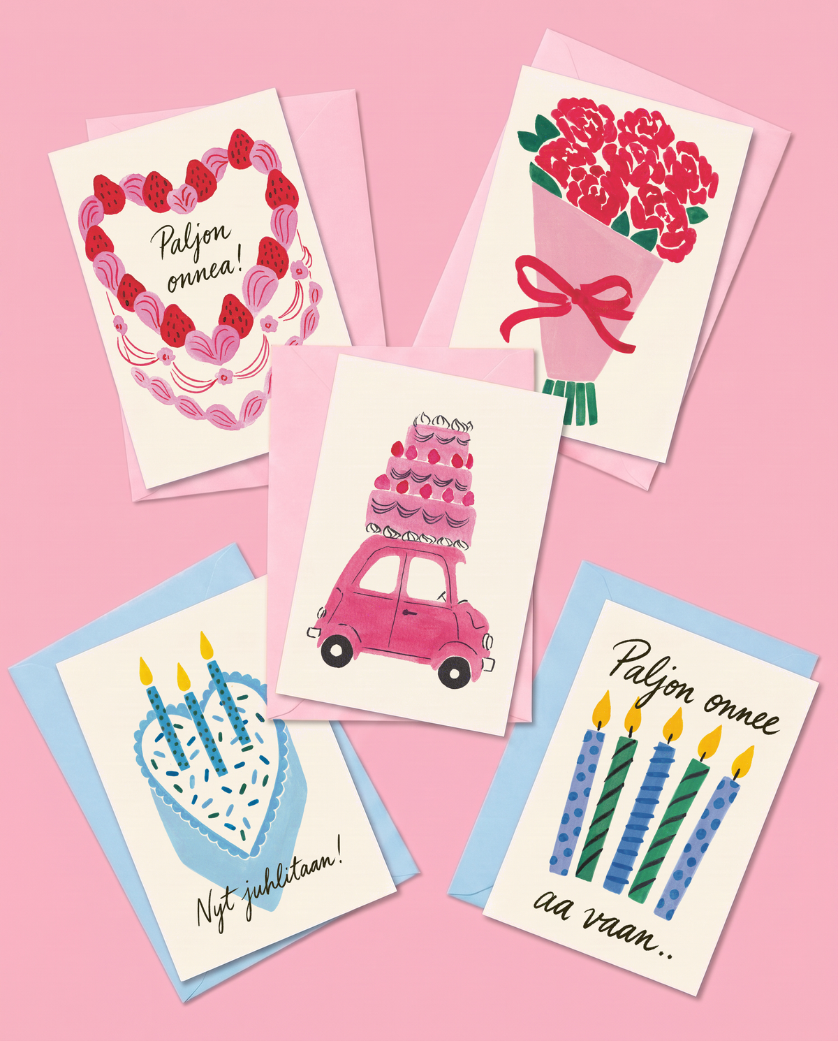 Birthday Card Set of 5 FI