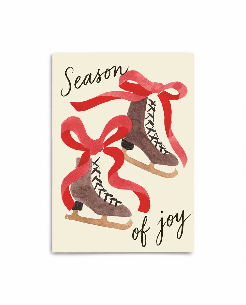Ice Skates Holiday Card