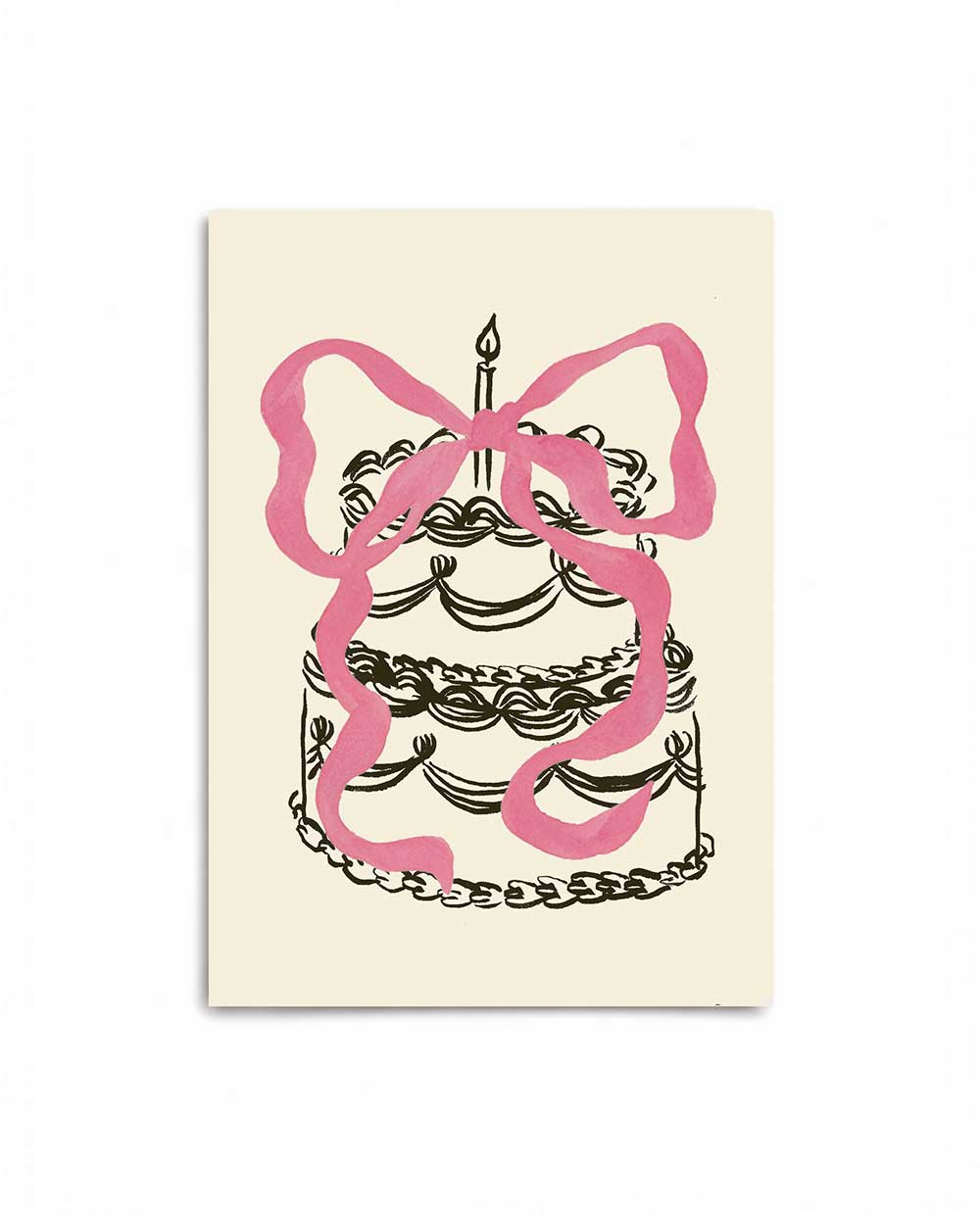 Ribbon Cake Birthday Card