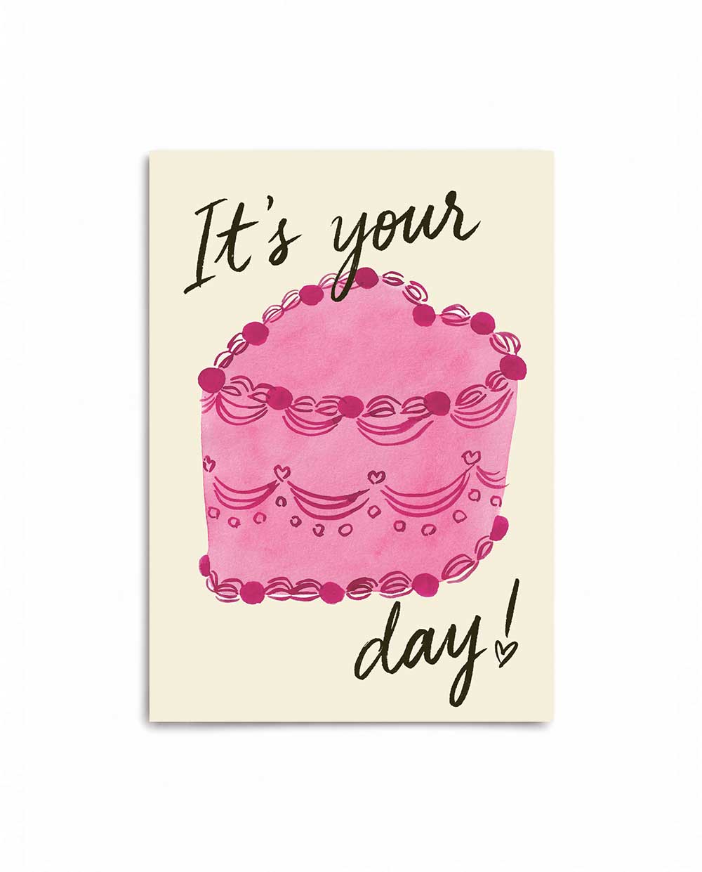 Heart Cake Birthday Card