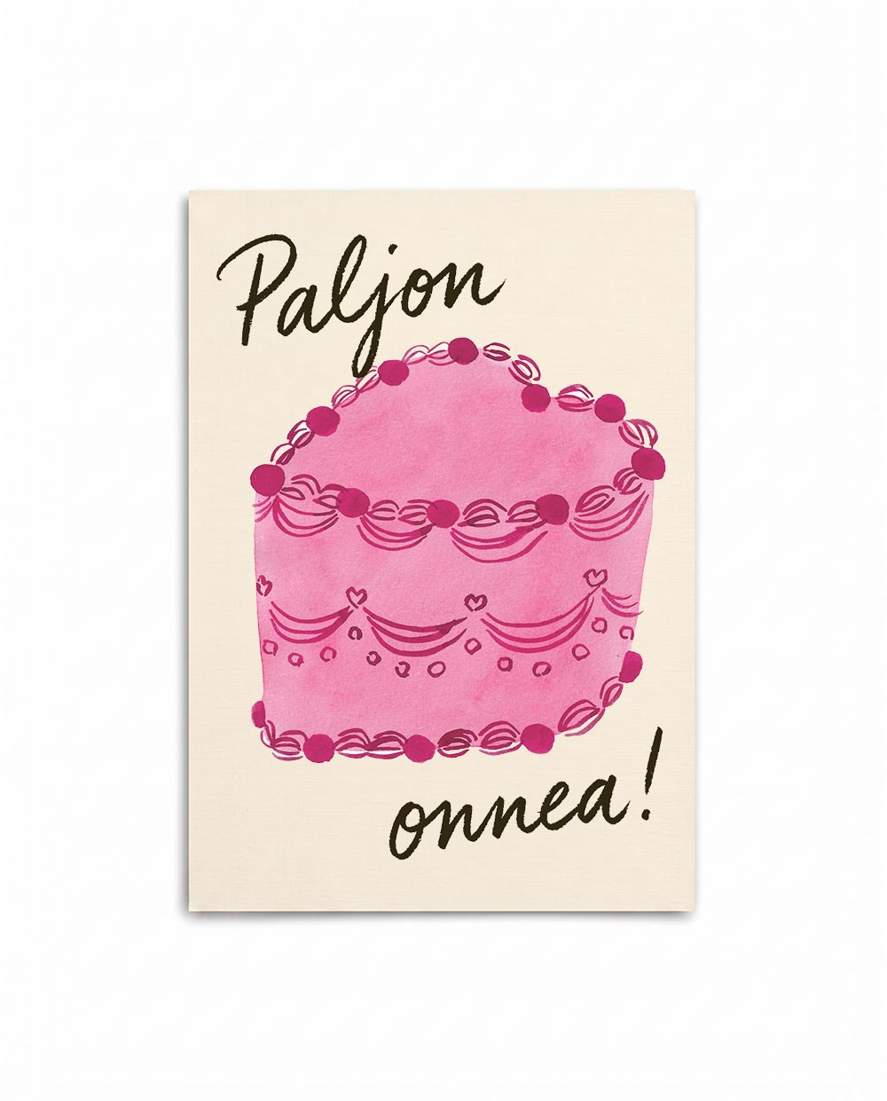 Heart Cake Birthday Card FI