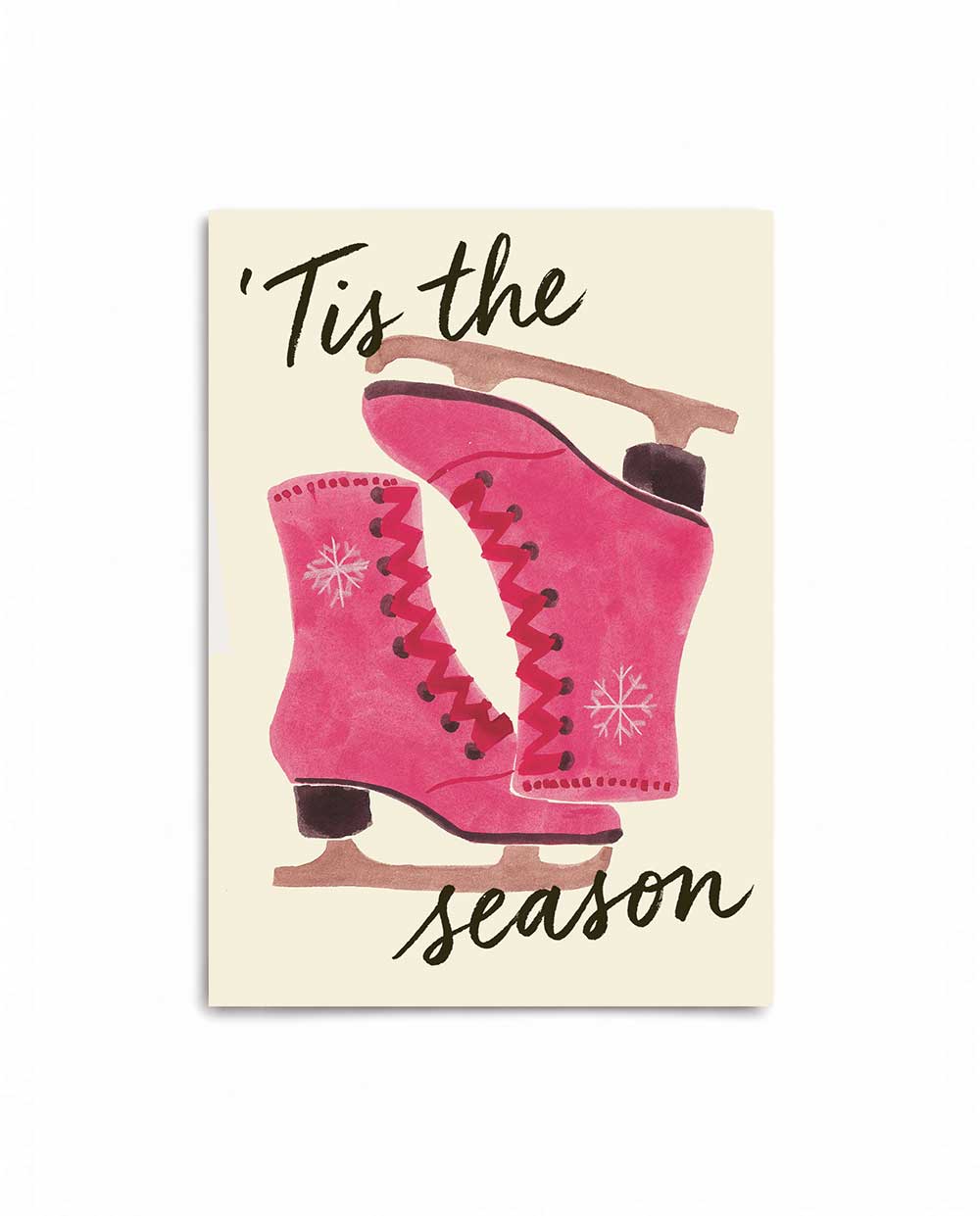 Ice Skates Holiday Card