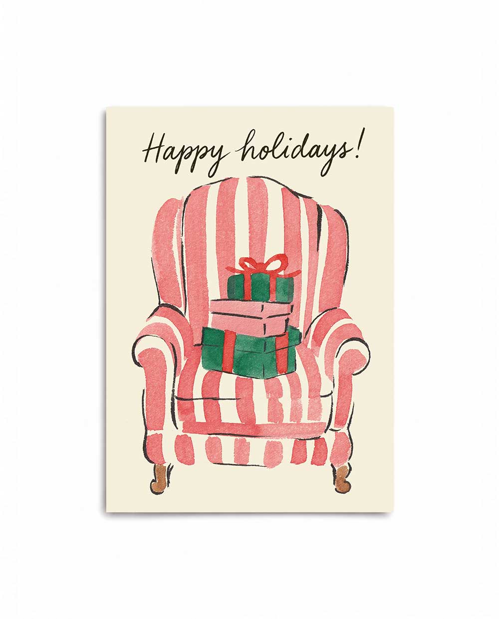 Striped Armchair Holiday Card