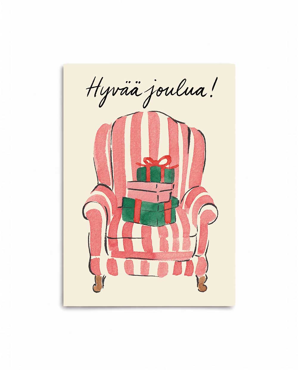 Striped Armchair Holiday Card