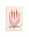 Pink Heart Cake Birthday Card FI