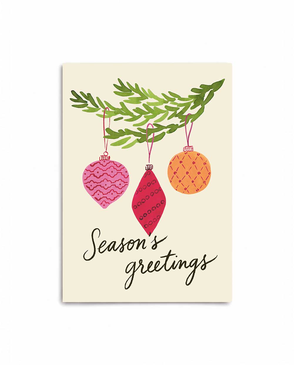 Christmas Baubles Holiday Card