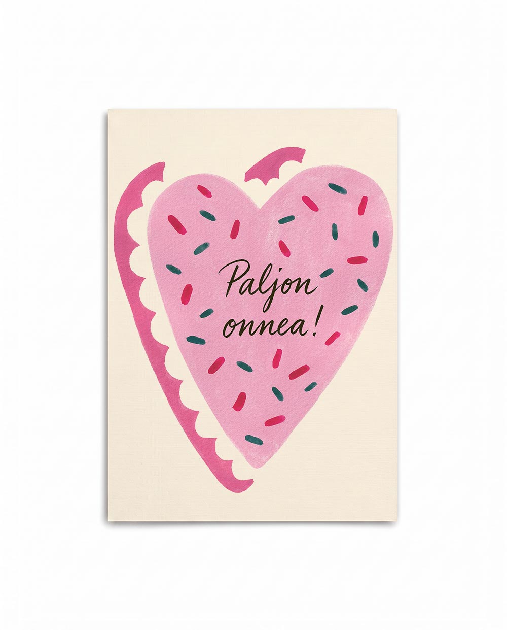 Heart Cake Birthday Card FI