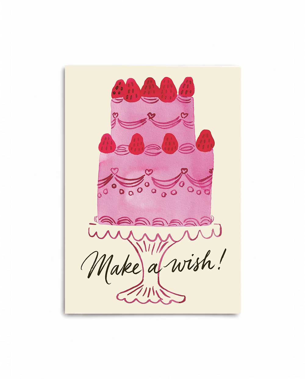 Tiered Strawberry Cake Birthday Card